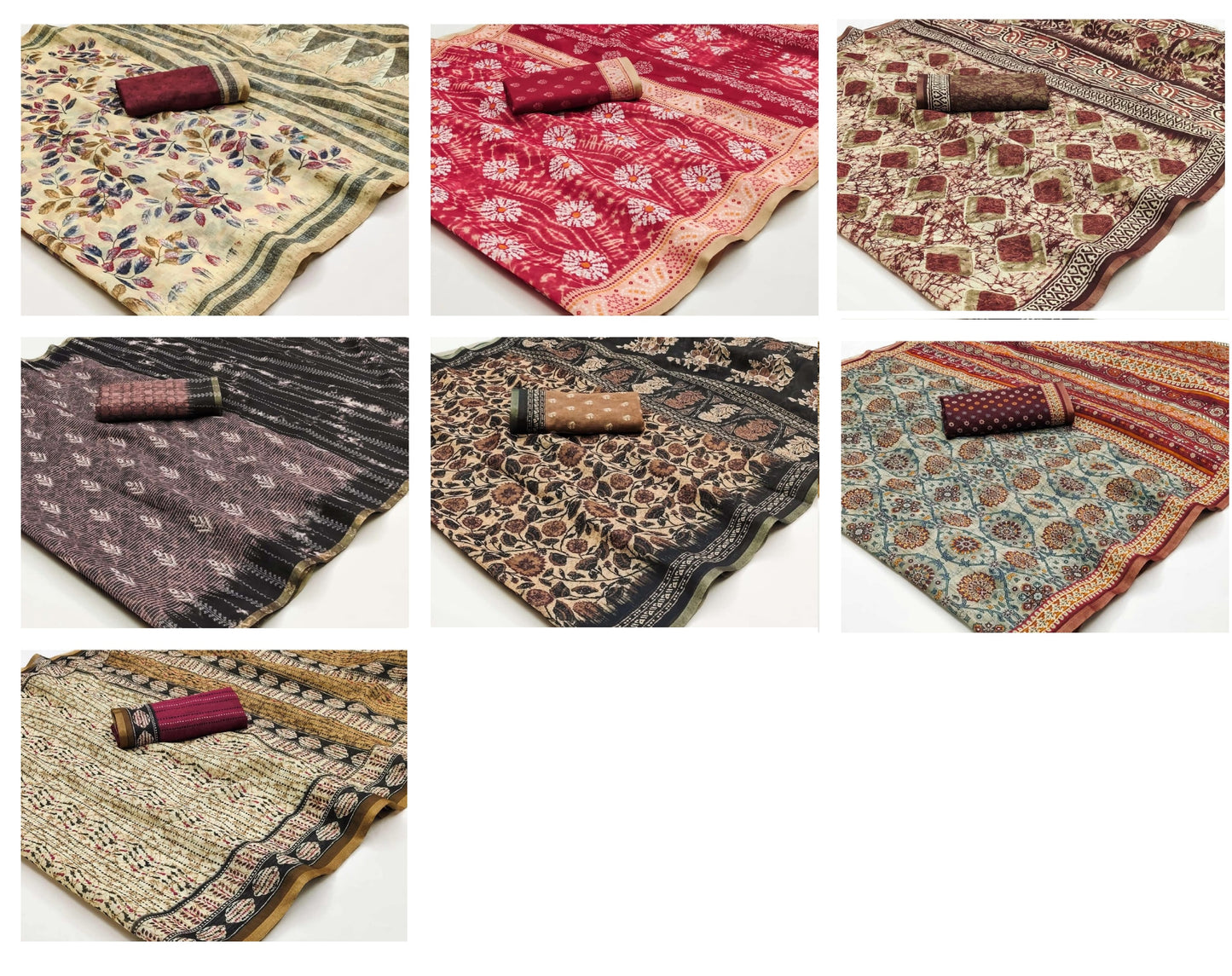 Sift Chanderi Non-Branded Stvar Digital Print Sarees