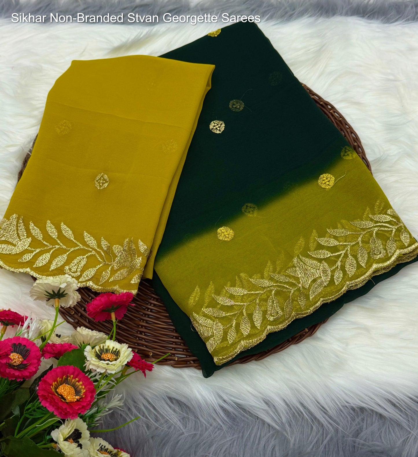 Sikhar Non-Branded Stvan Georgette Sarees