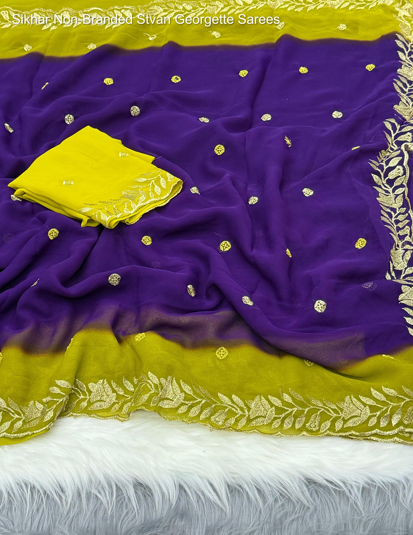 Sikhar Non-Branded Stvan Georgette Sarees