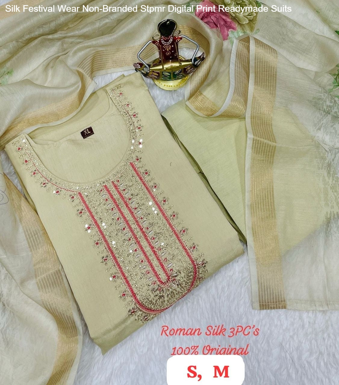 Silk Festival Wear Non-Branded Stpmr Digital Print Readymade Suits