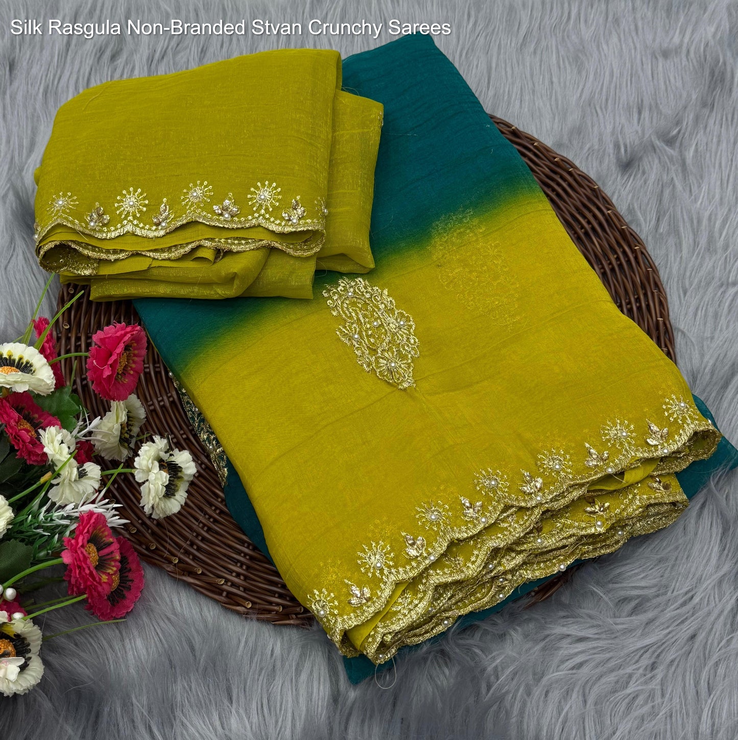 Silk Rasgula Non-Branded Stvan Crunchy Sarees