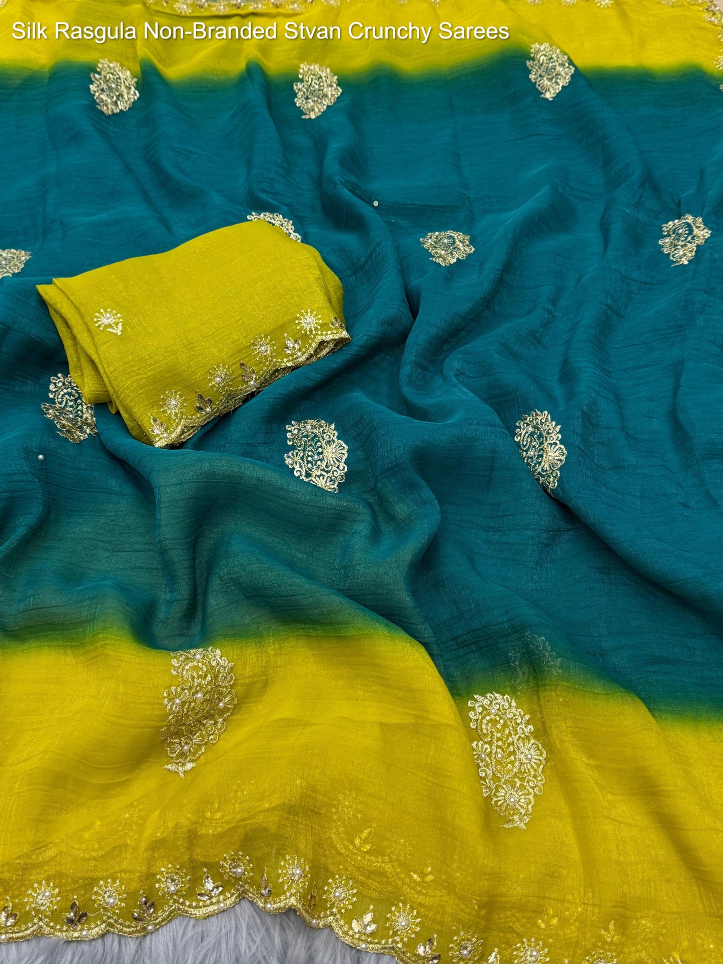 Silk Rasgula Non-Branded Stvan Crunchy Sarees