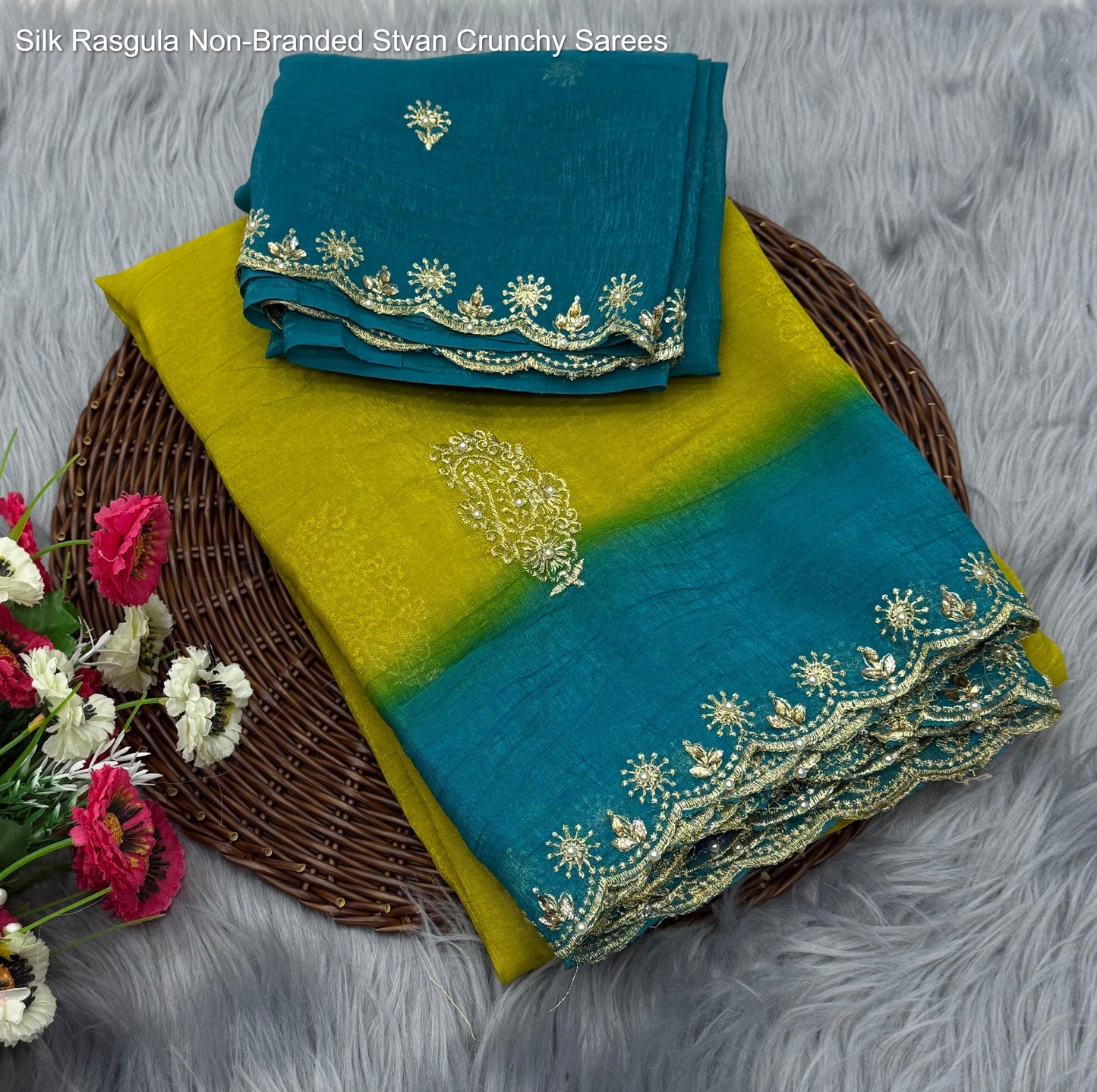 Silk Rasgula Non-Branded Stvan Crunchy Sarees