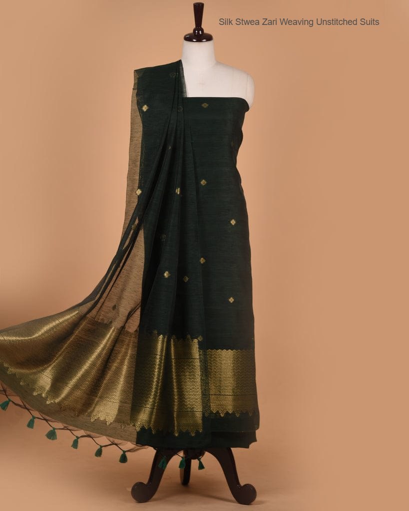 Silk Stwea Zari Weaving Unstitched Suits