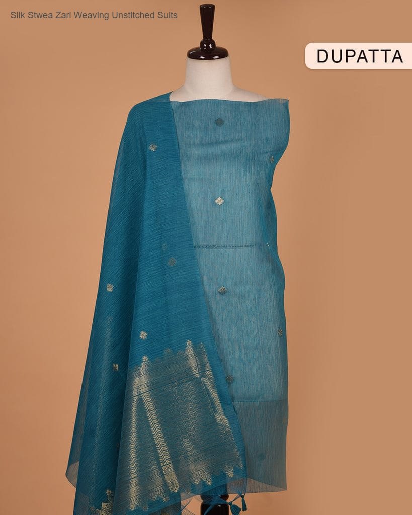 Silk Stwea Zari Weaving Unstitched Suits