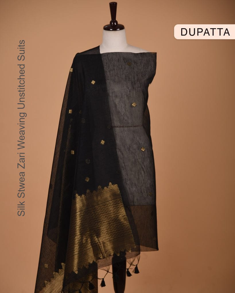Silk Stwea Zari Weaving Unstitched Suits