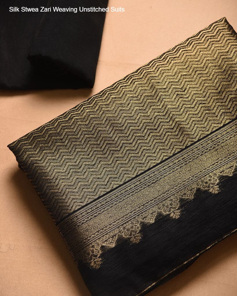 Silk Stwea Zari Weaving Unstitched Suits
