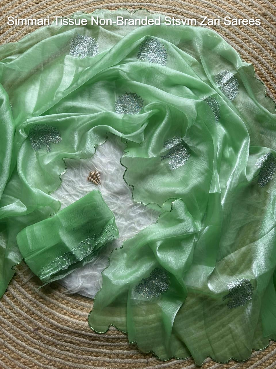 Simmari Tissue Non-Branded Stsvm Zari Sarees