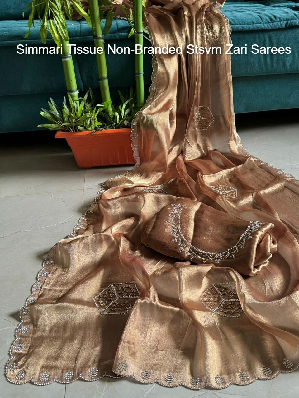 Simmari Tissue Non-Branded Stsvm Zari Sarees
