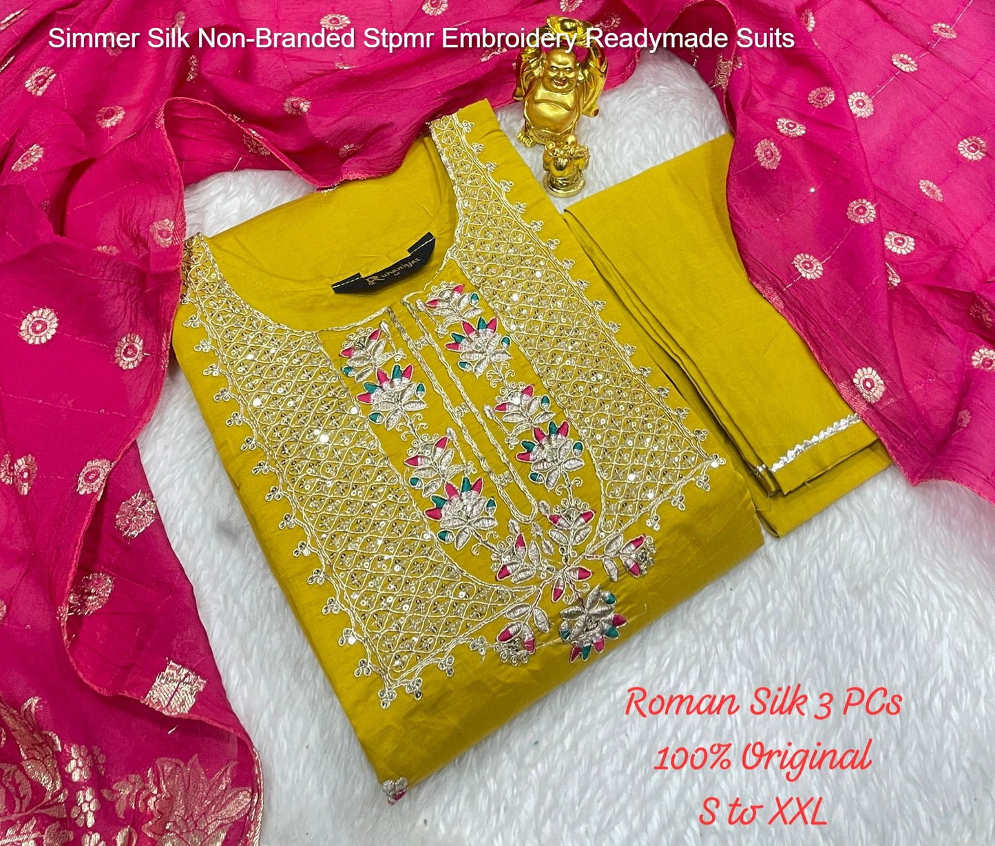 Simmer Silk Non-Branded Stpmr Embroidery Readymade Suits