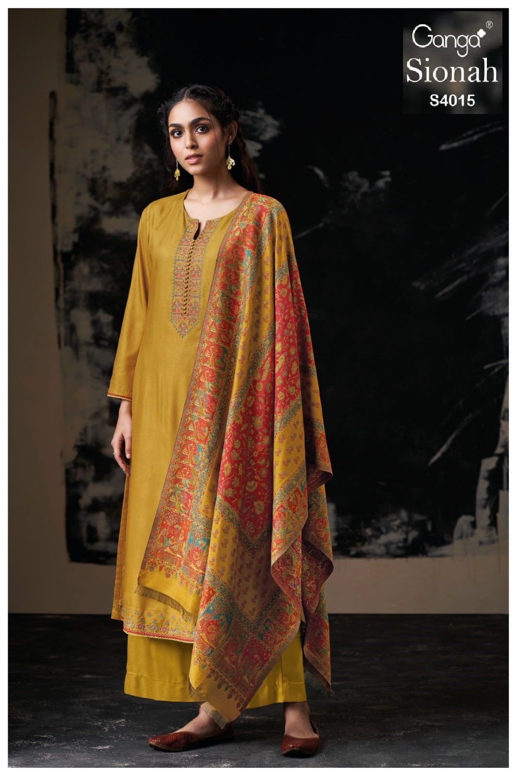 Sionah 4015 Ganga Embroidery Unstitched Suits