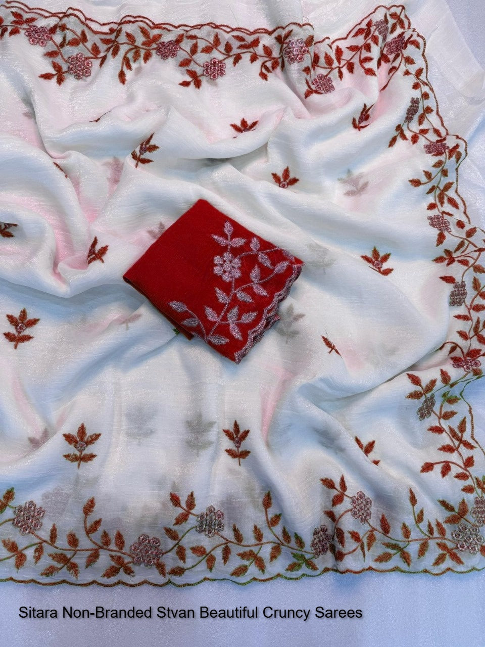 Sitara Non-Branded Stvan Beautiful Cruncy Sarees