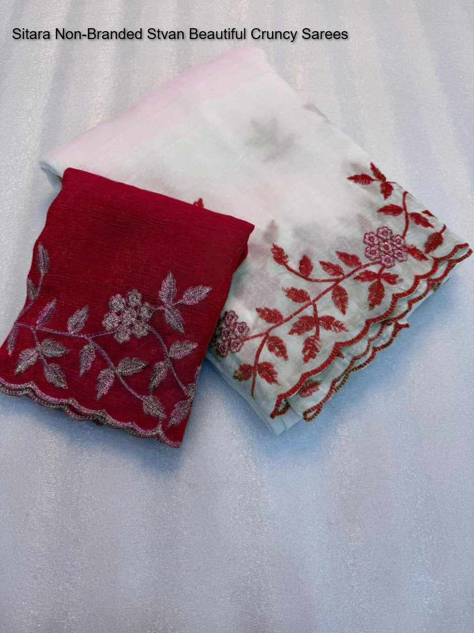 Sitara Non-Branded Stvan Beautiful Cruncy Sarees