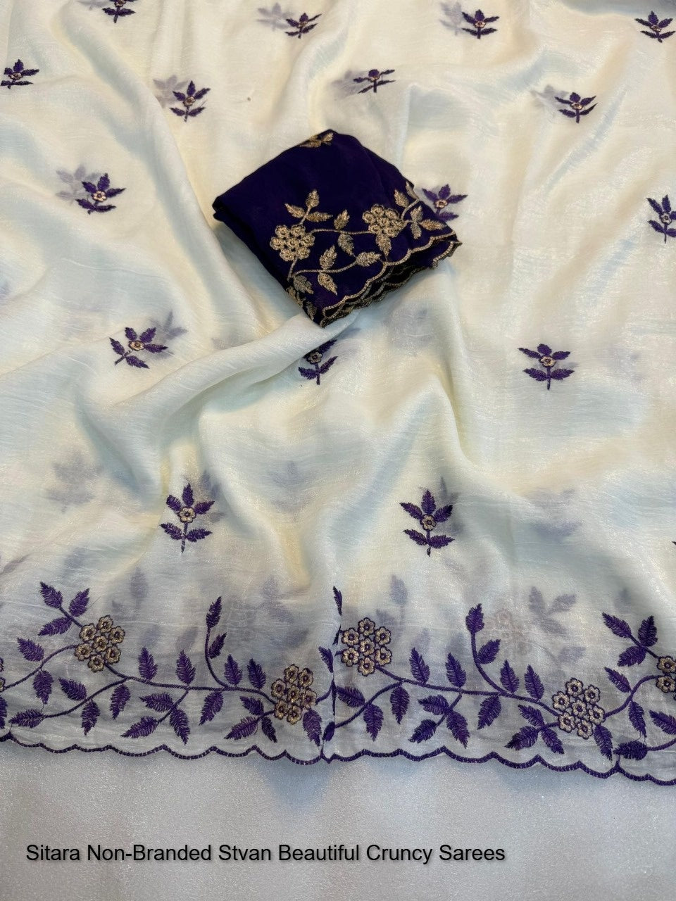 Sitara Non-Branded Stvan Beautiful Cruncy Sarees