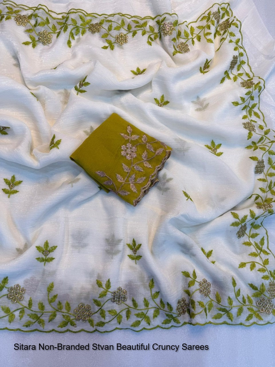 Sitara Non-Branded Stvan Beautiful Cruncy Sarees