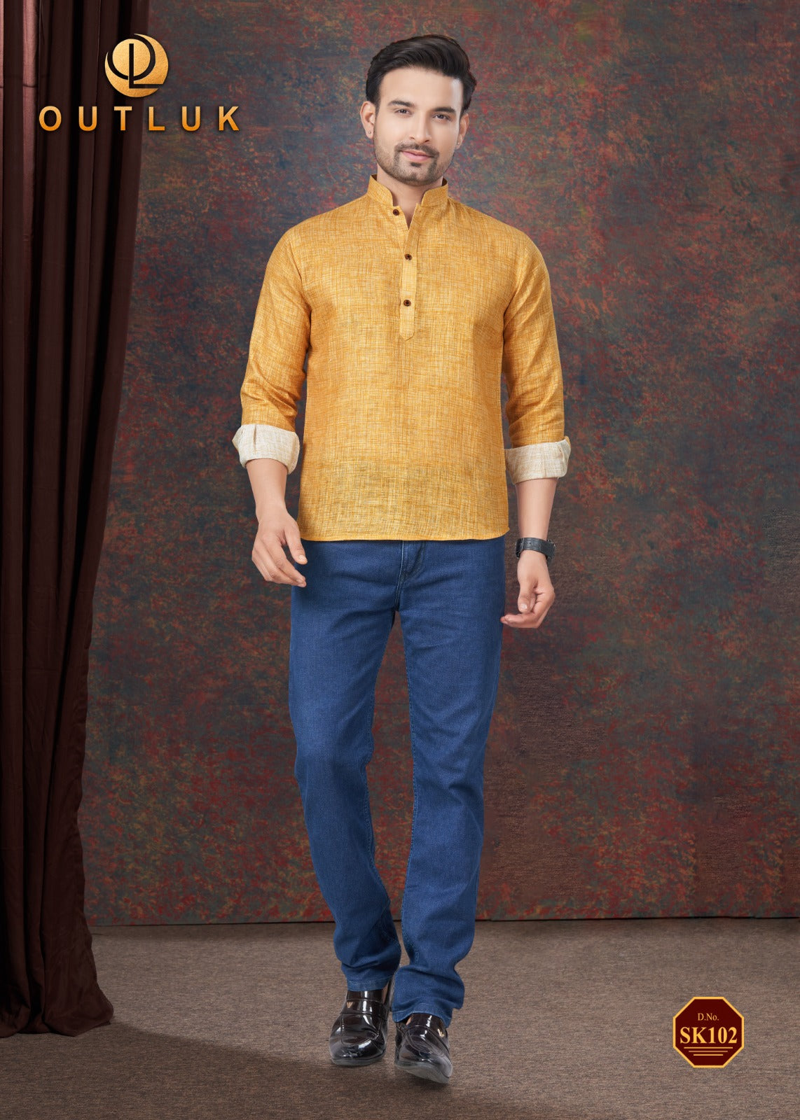 Sk-102 Short Vol 2 Outluk Linen Mens Kurta