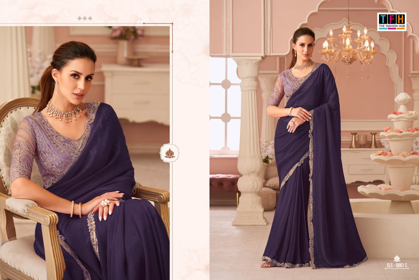 Sls-8001-C Salsa Style Tfh Georgette Sarees