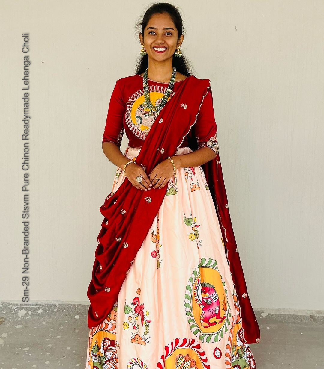 Sm-29 Non-Branded Stsvm Pure Chinon Readymade Lehenga Choli