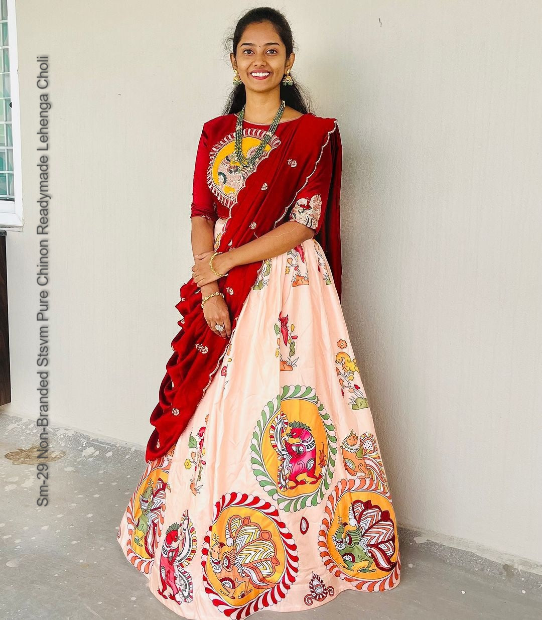 Sm-29 Non-Branded Stsvm Pure Chinon Readymade Lehenga Choli