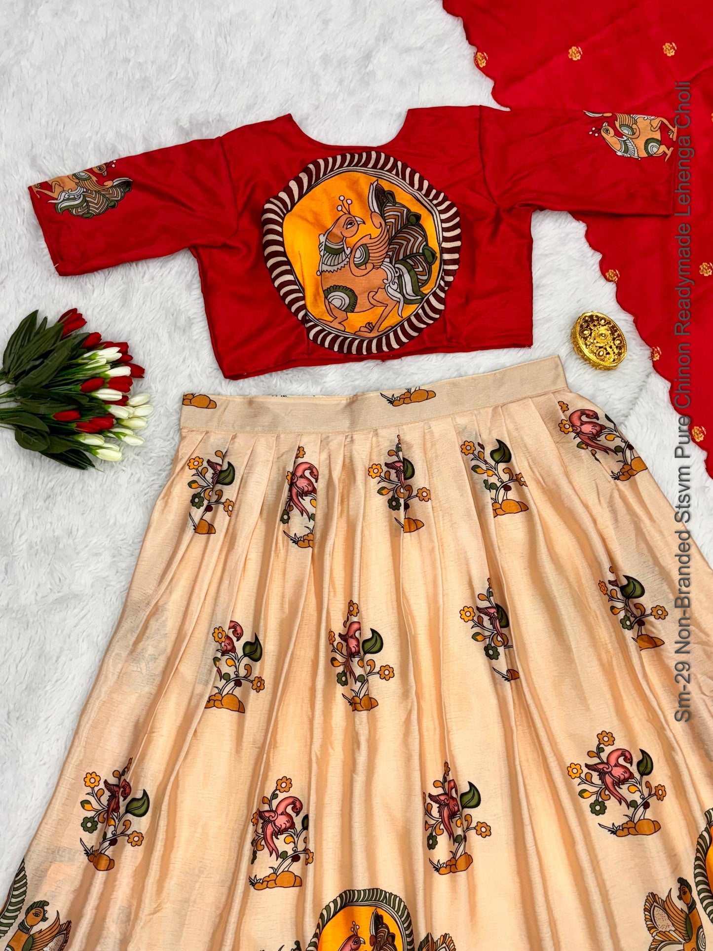 Sm-29 Non-Branded Stsvm Pure Chinon Readymade Lehenga Choli