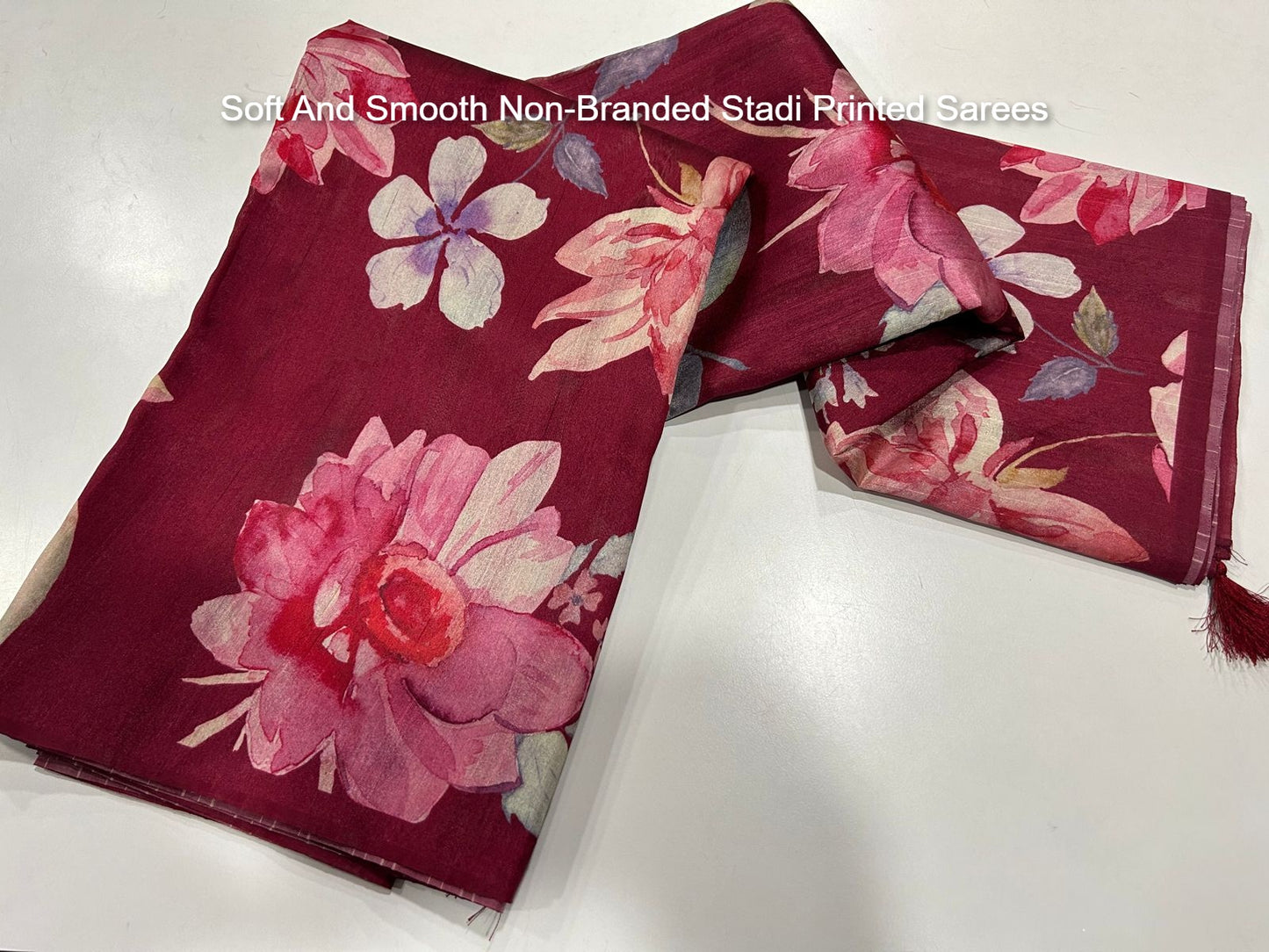 Soft And Smooth Non-Branded Stadi Printed Sarees