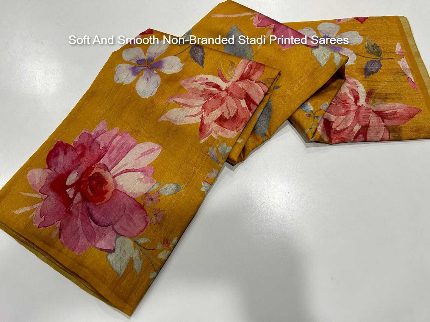 Soft And Smooth Non-Branded Stadi Printed Sarees