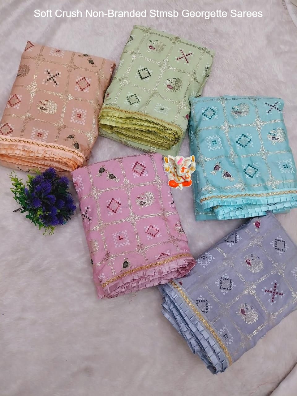 Soft Crush Non-Branded Stmsb Georgette Sarees