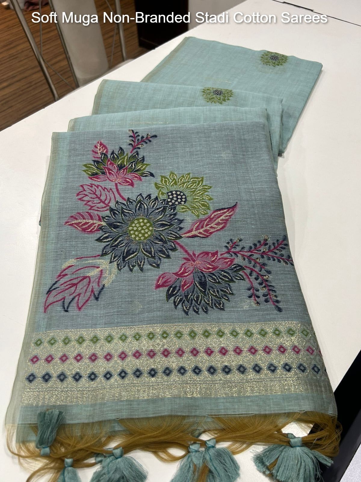 Soft Muga Non-Branded Stadi Cotton Sarees