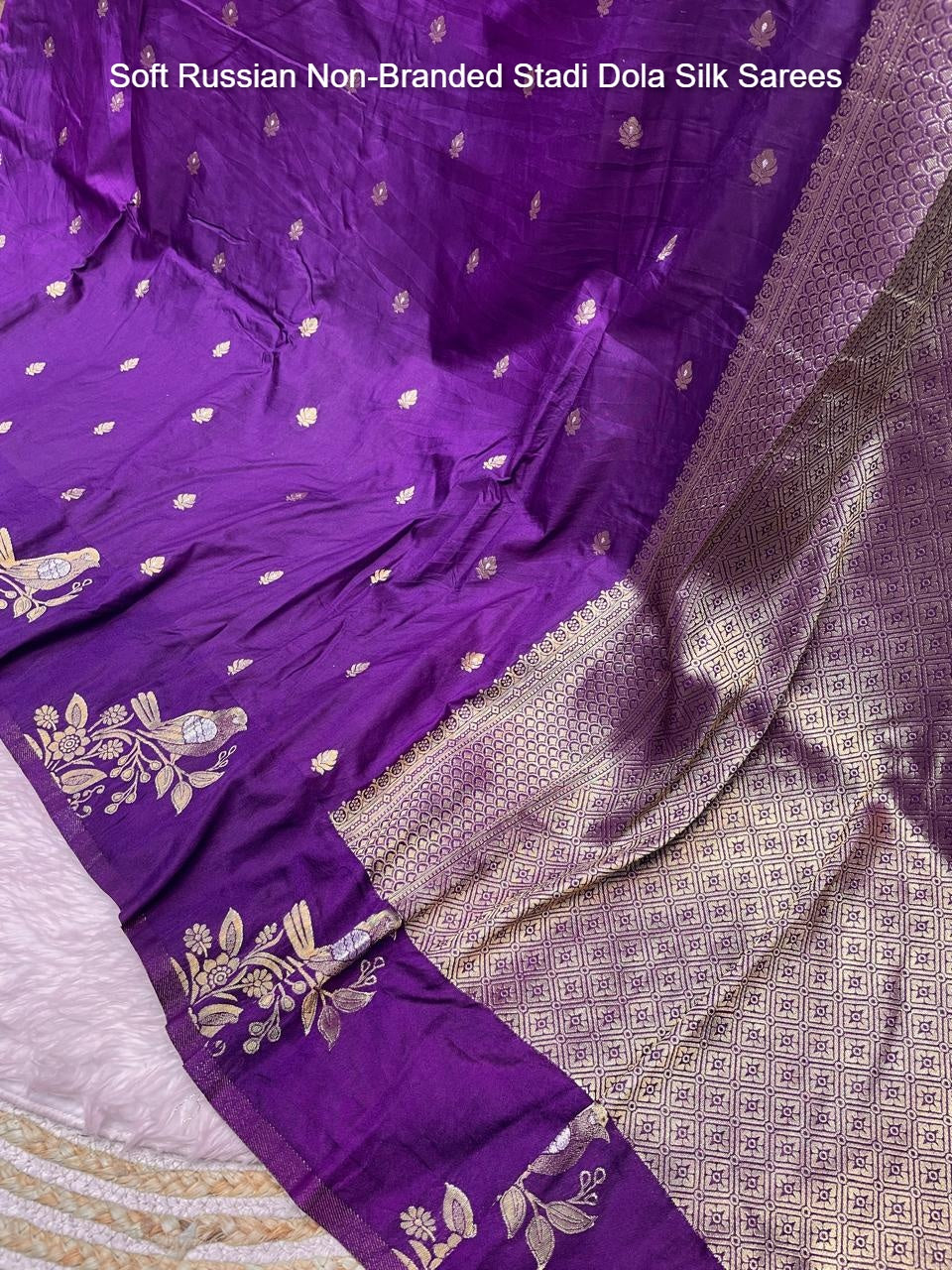 Soft Russian Non-Branded Stadi Dola Silk Sarees