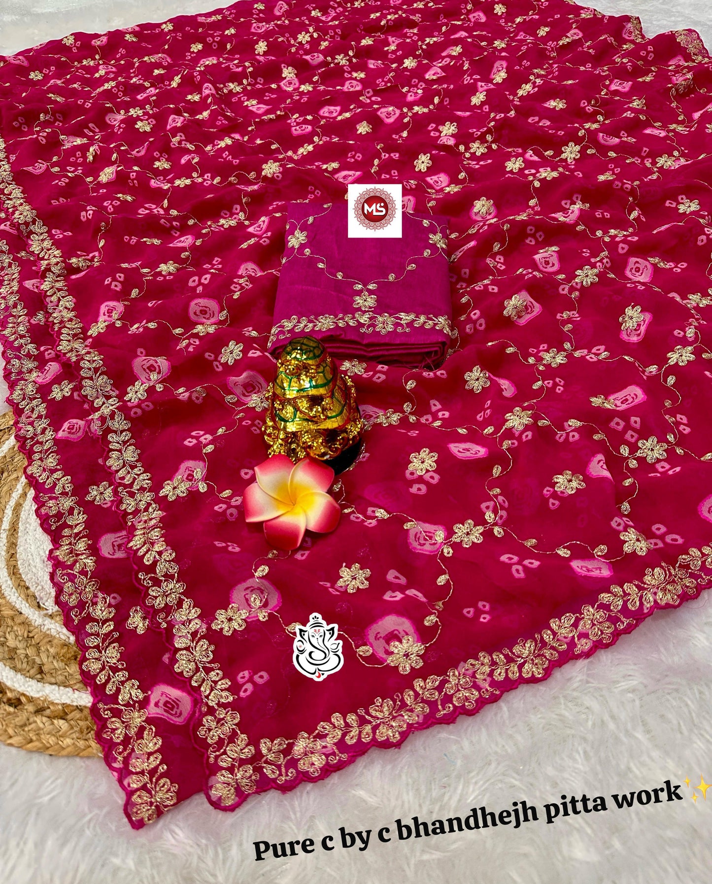 Special Bandhej Non-Branded Stmsb Georgette Silk Sarees