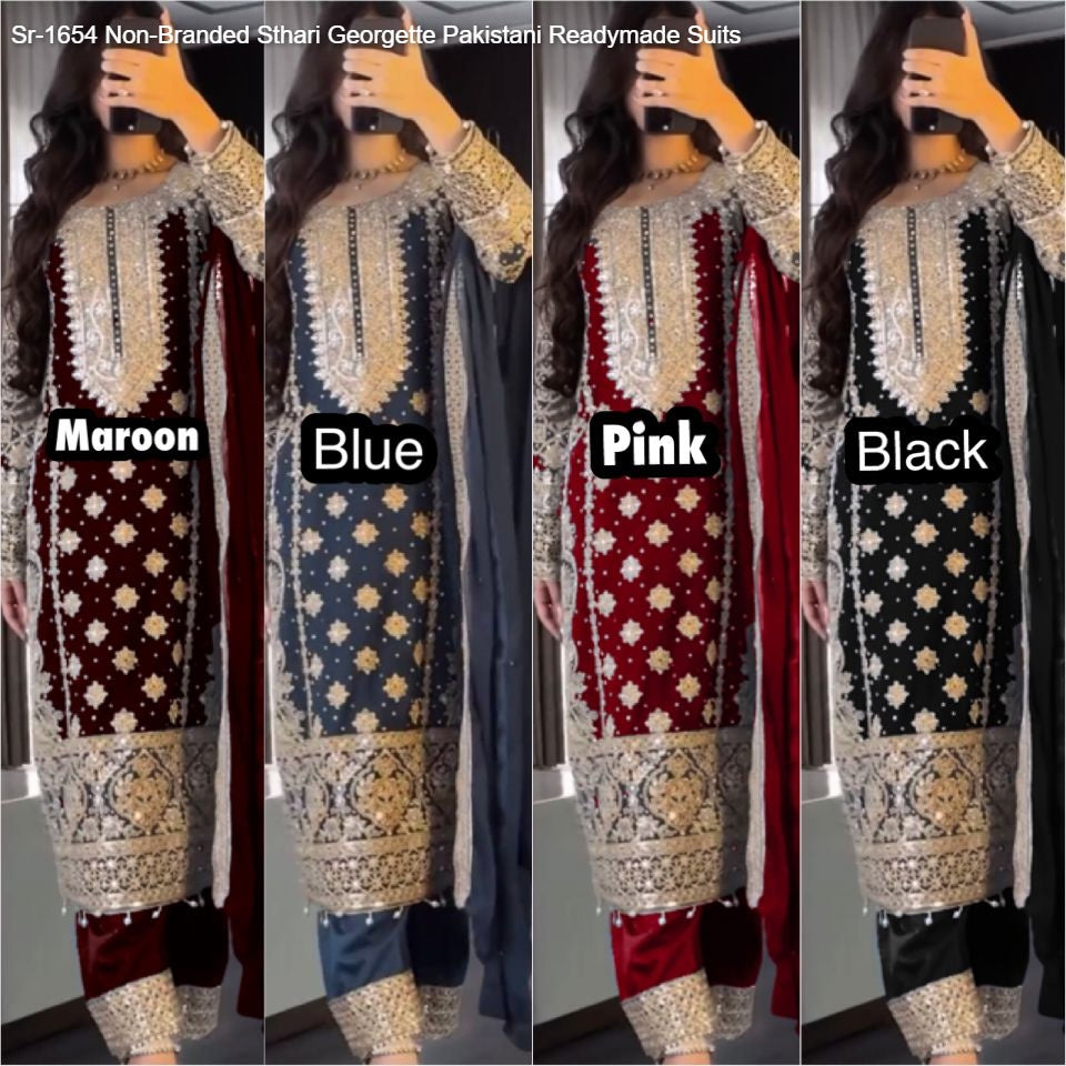 Sr-1654 Sthari Georgette Pakistani Readymade Suits