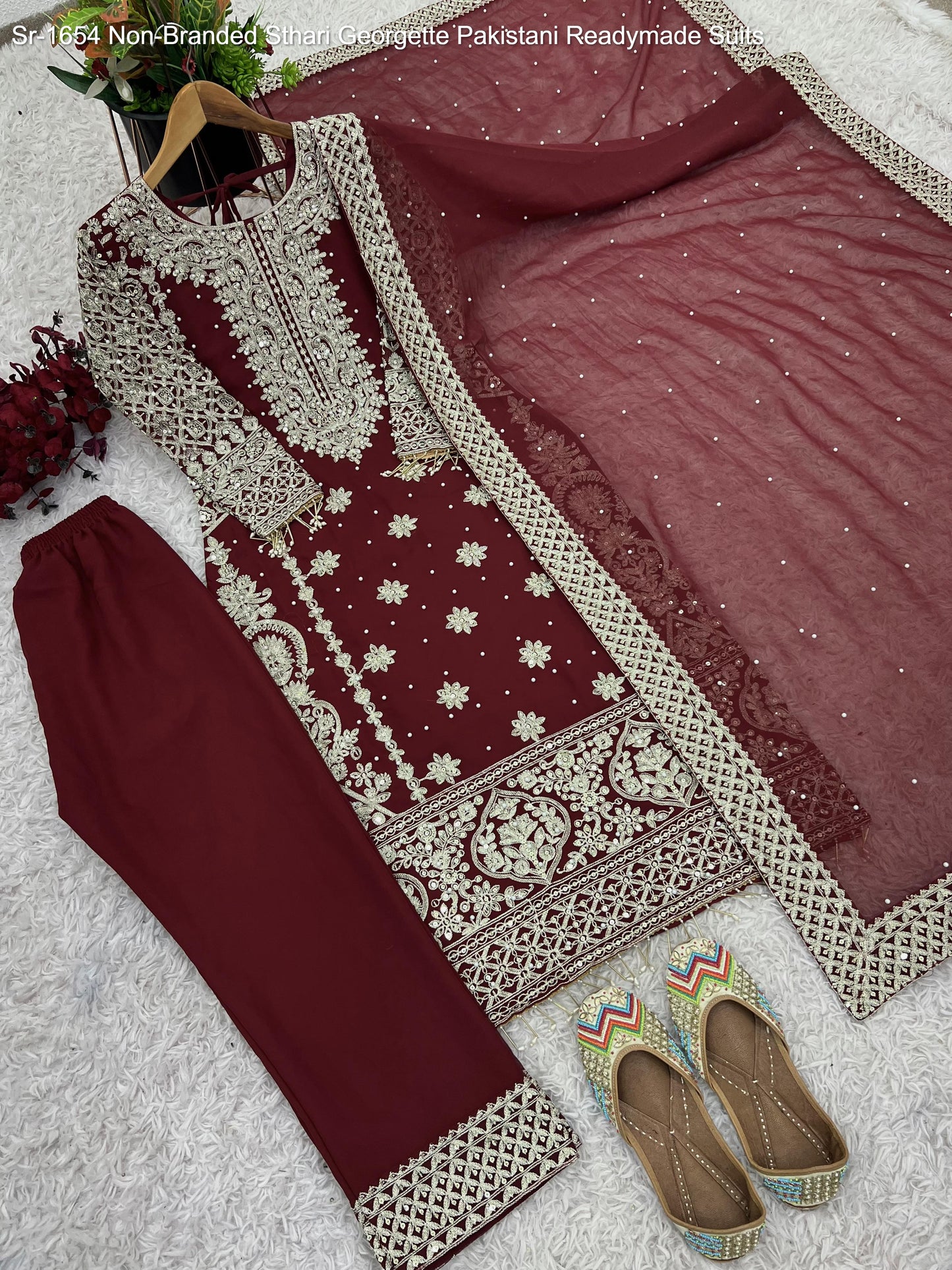Sr-1654 Sthari Georgette Pakistani Readymade Suits