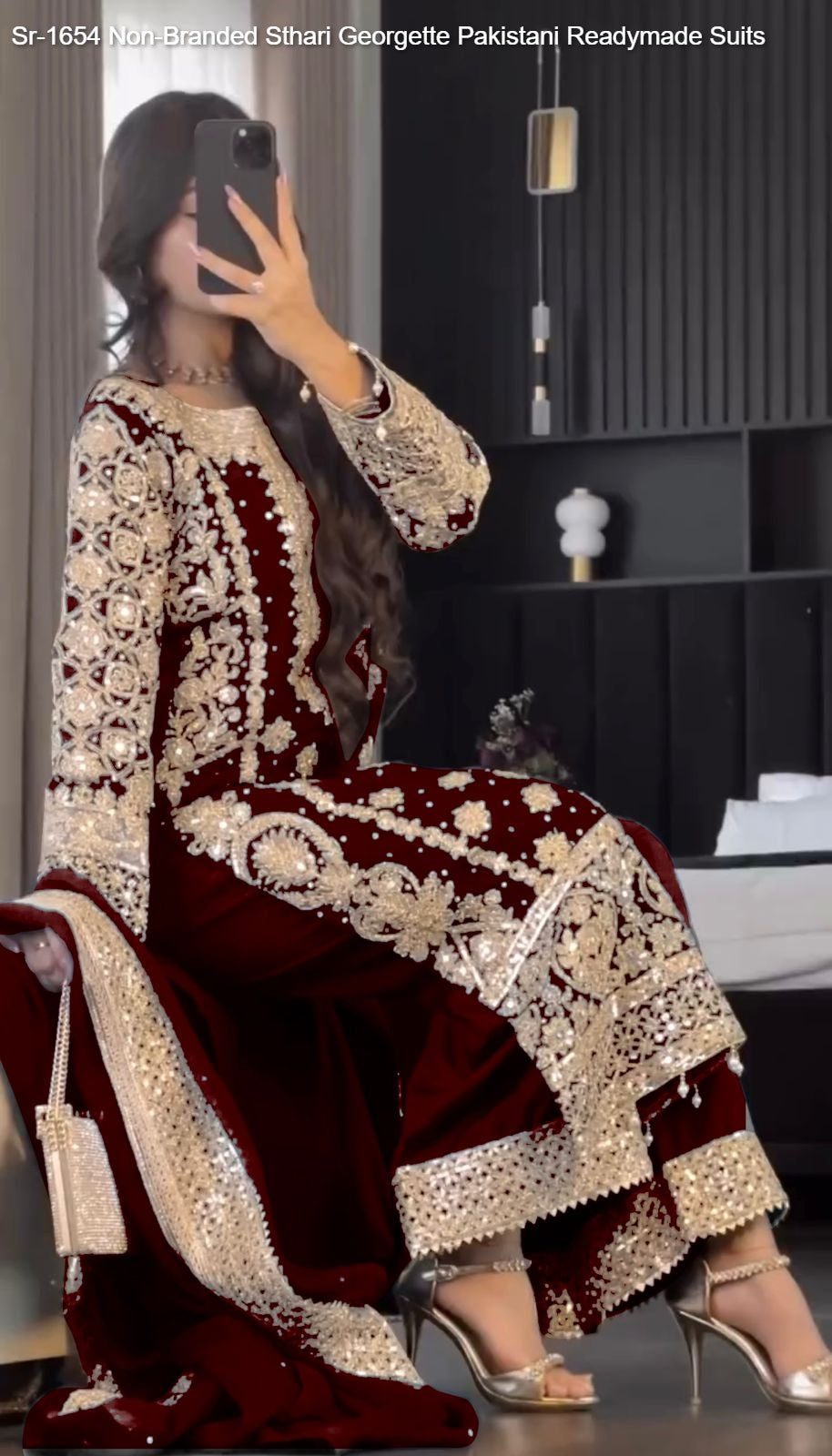 Sr-1654 Sthari Georgette Pakistani Readymade Suits