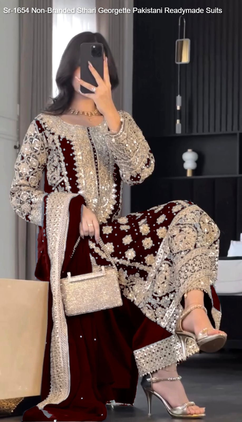 Sr-1654 Sthari Georgette Pakistani Readymade Suits
