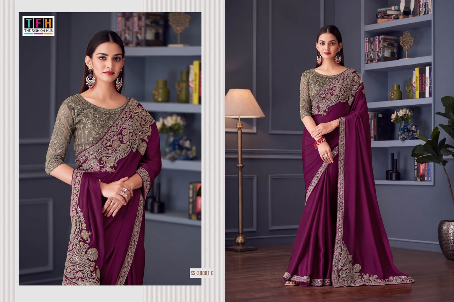 Ss-30001-C Silver Screen Tfh Silk Sarees