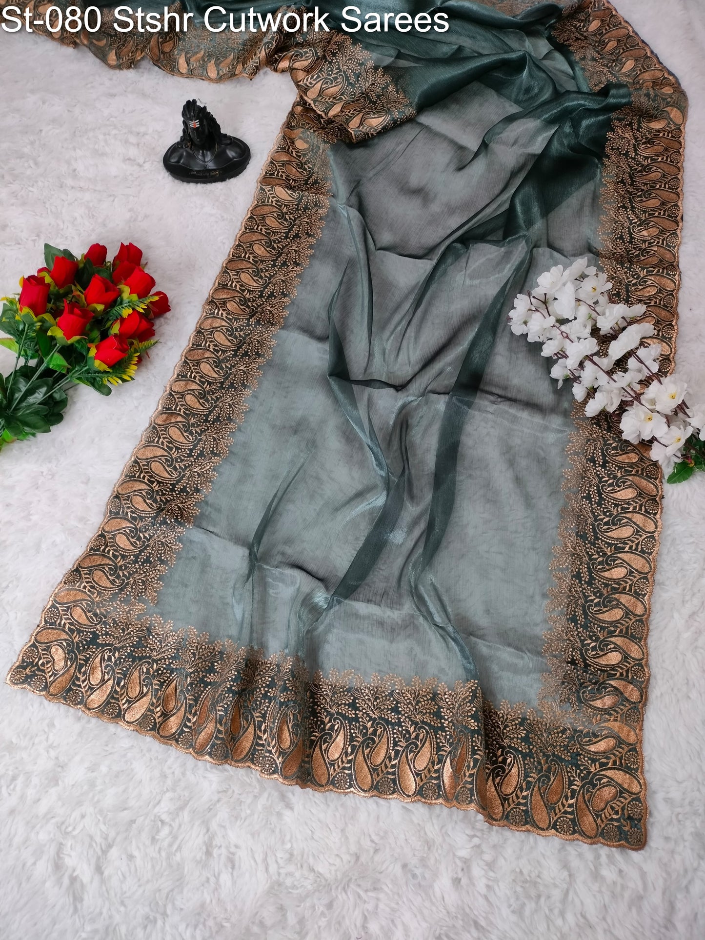 St-080 Stshr Cutwork Sarees