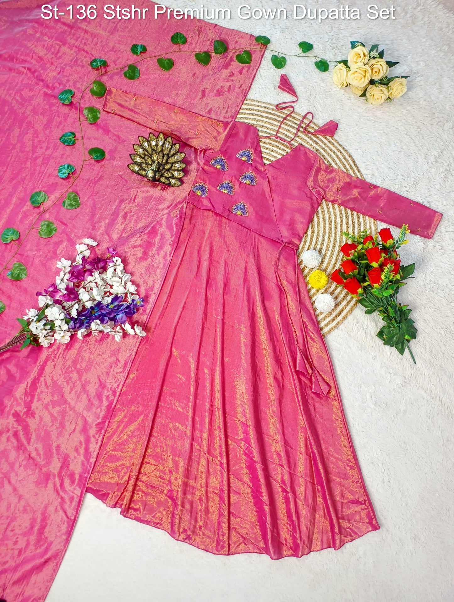 St-136 Stshr Premium Gown Dupatta Set