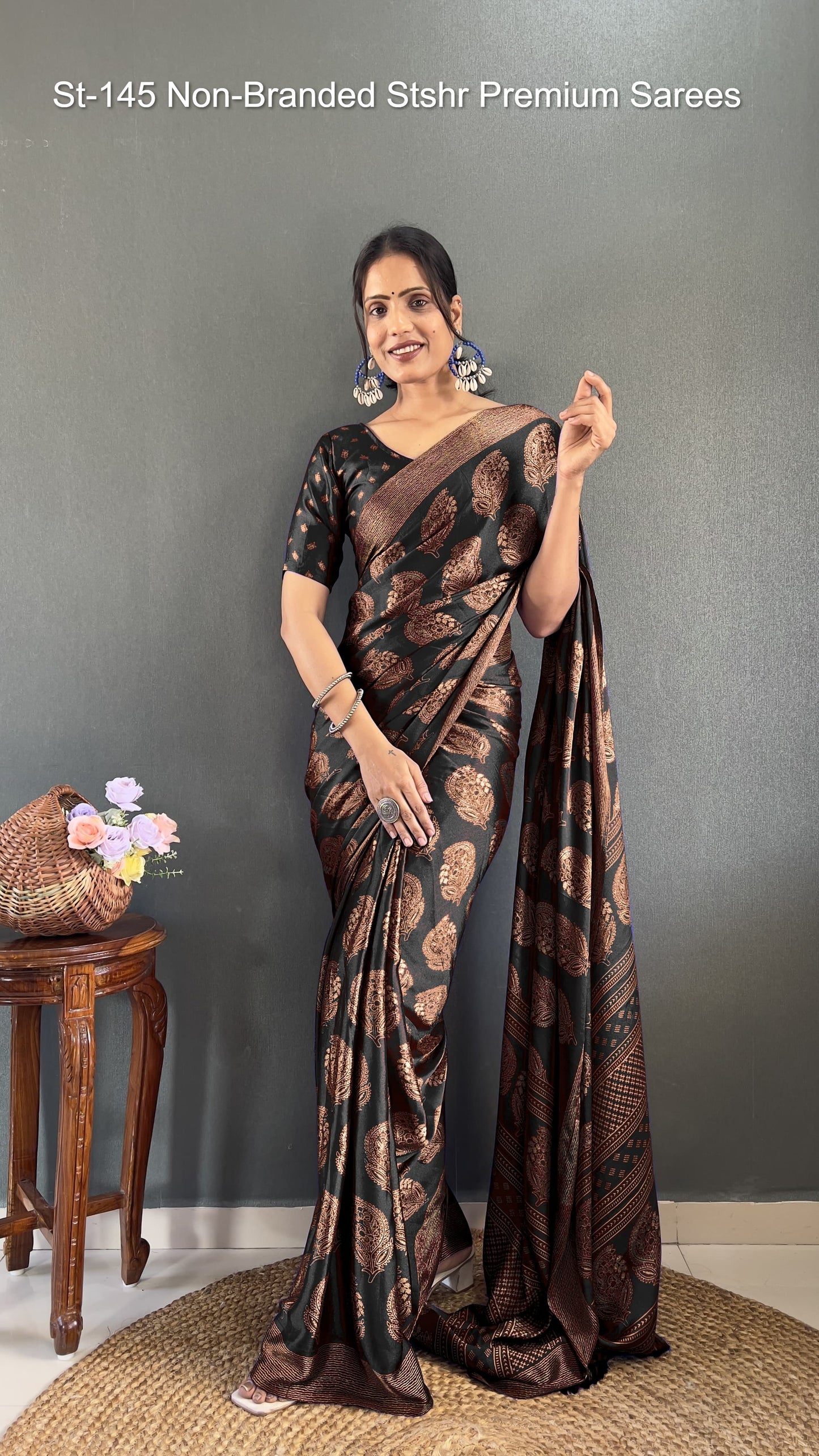 St-145 Non-Branded Stshr Premium Sarees