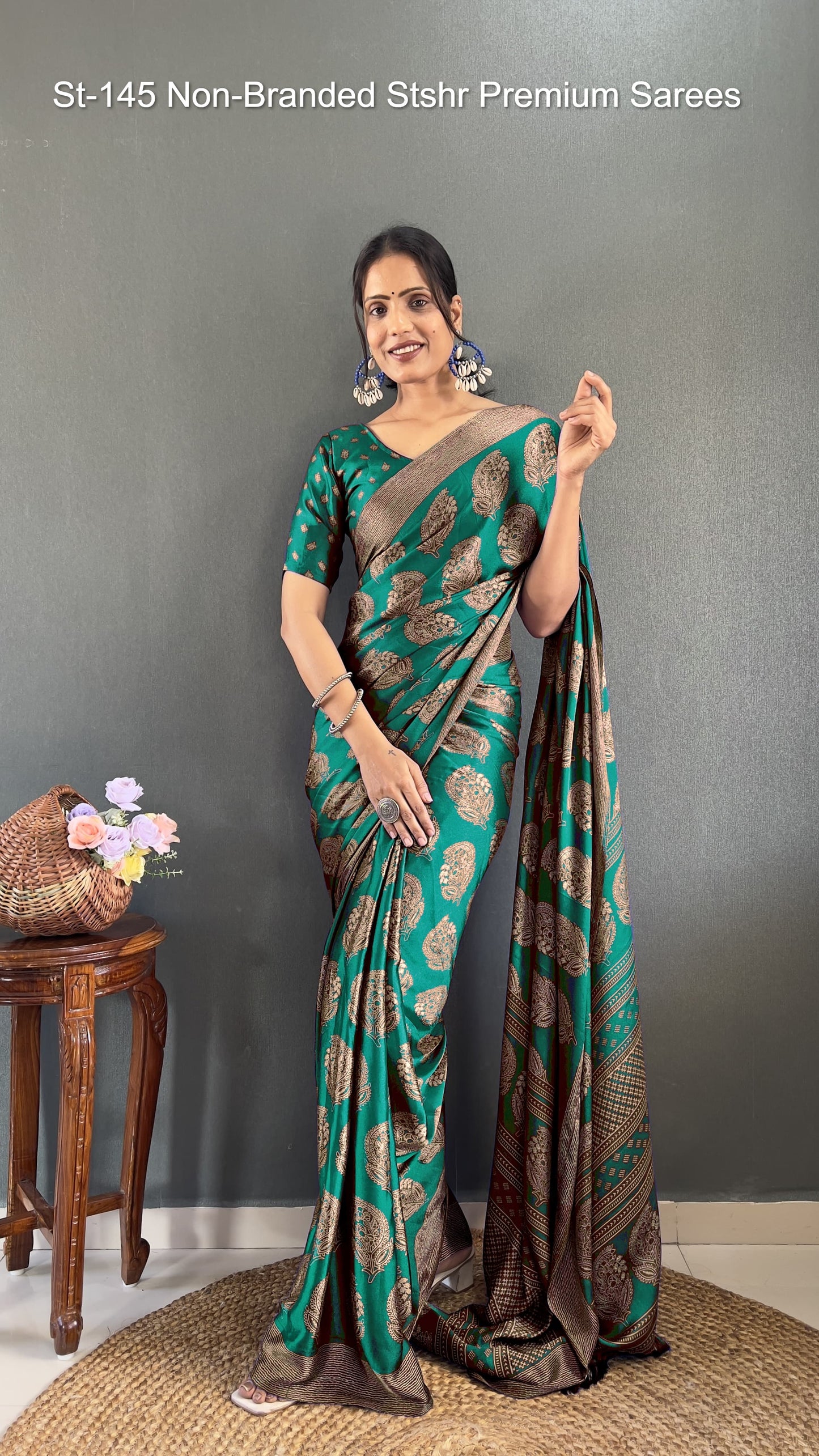 St-145 Non-Branded Stshr Premium Sarees