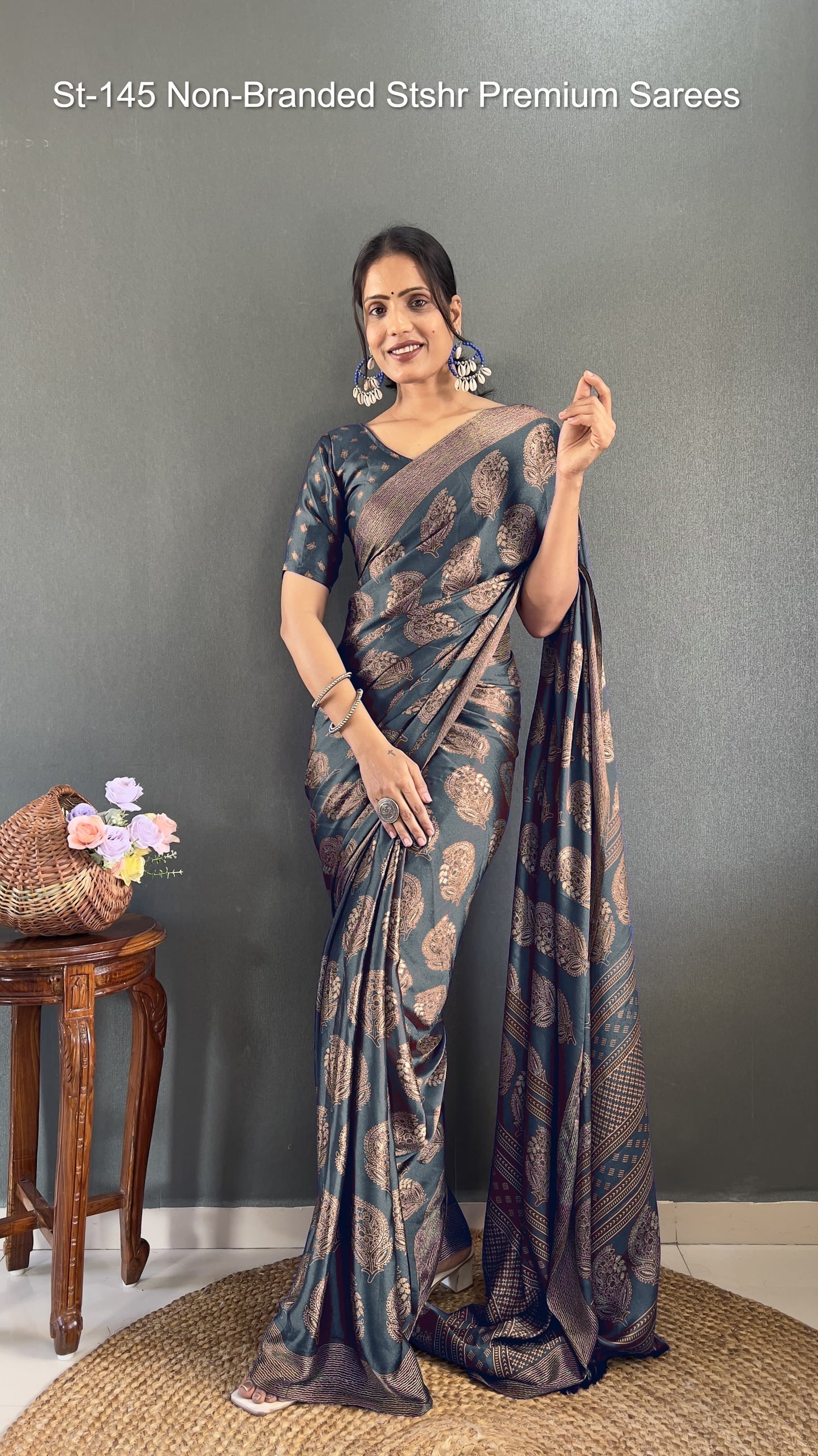 St-145 Non-Branded Stshr Premium Sarees
