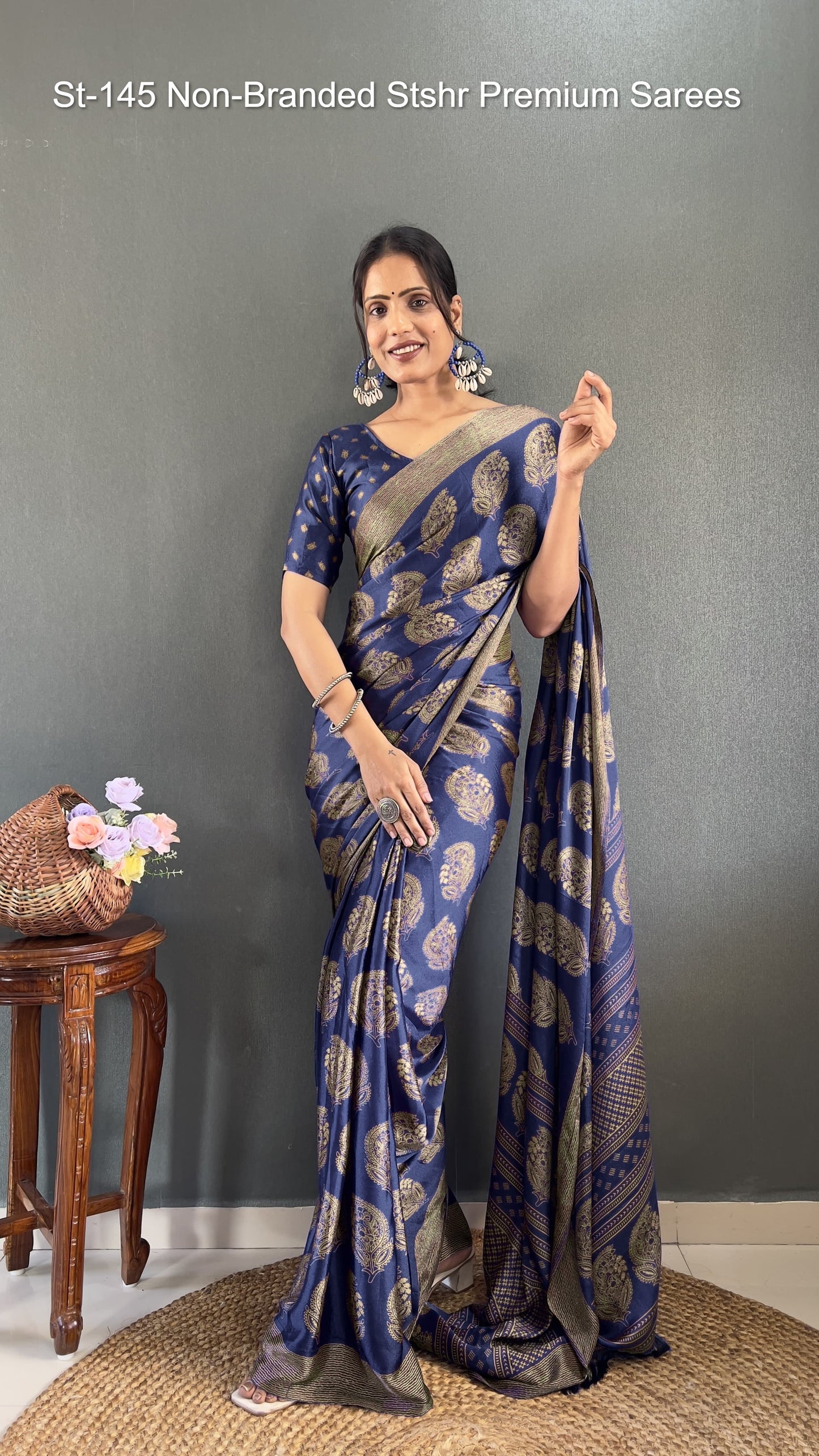 St-145 Non-Branded Stshr Premium Sarees