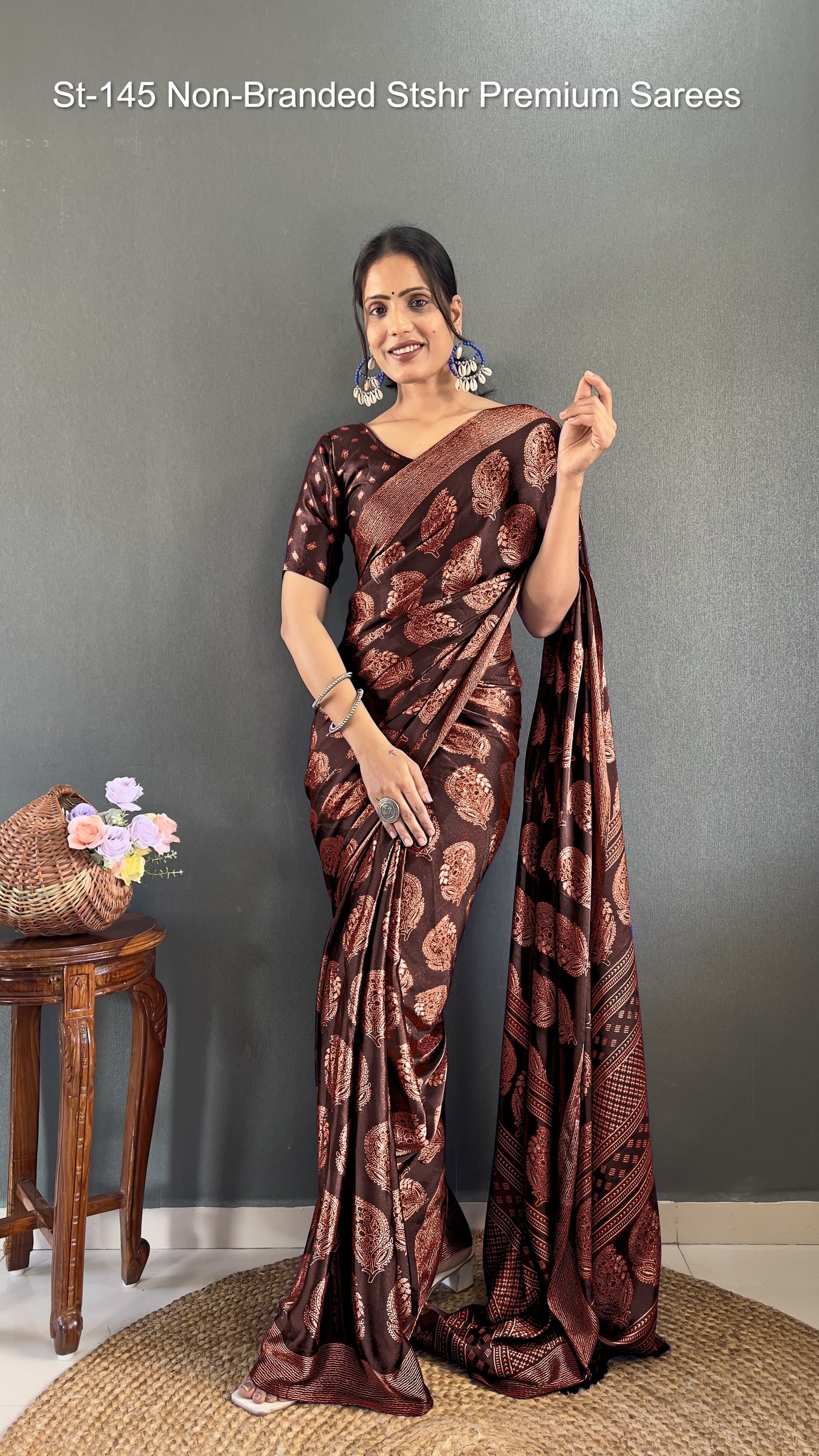 St-145 Non-Branded Stshr Premium Sarees