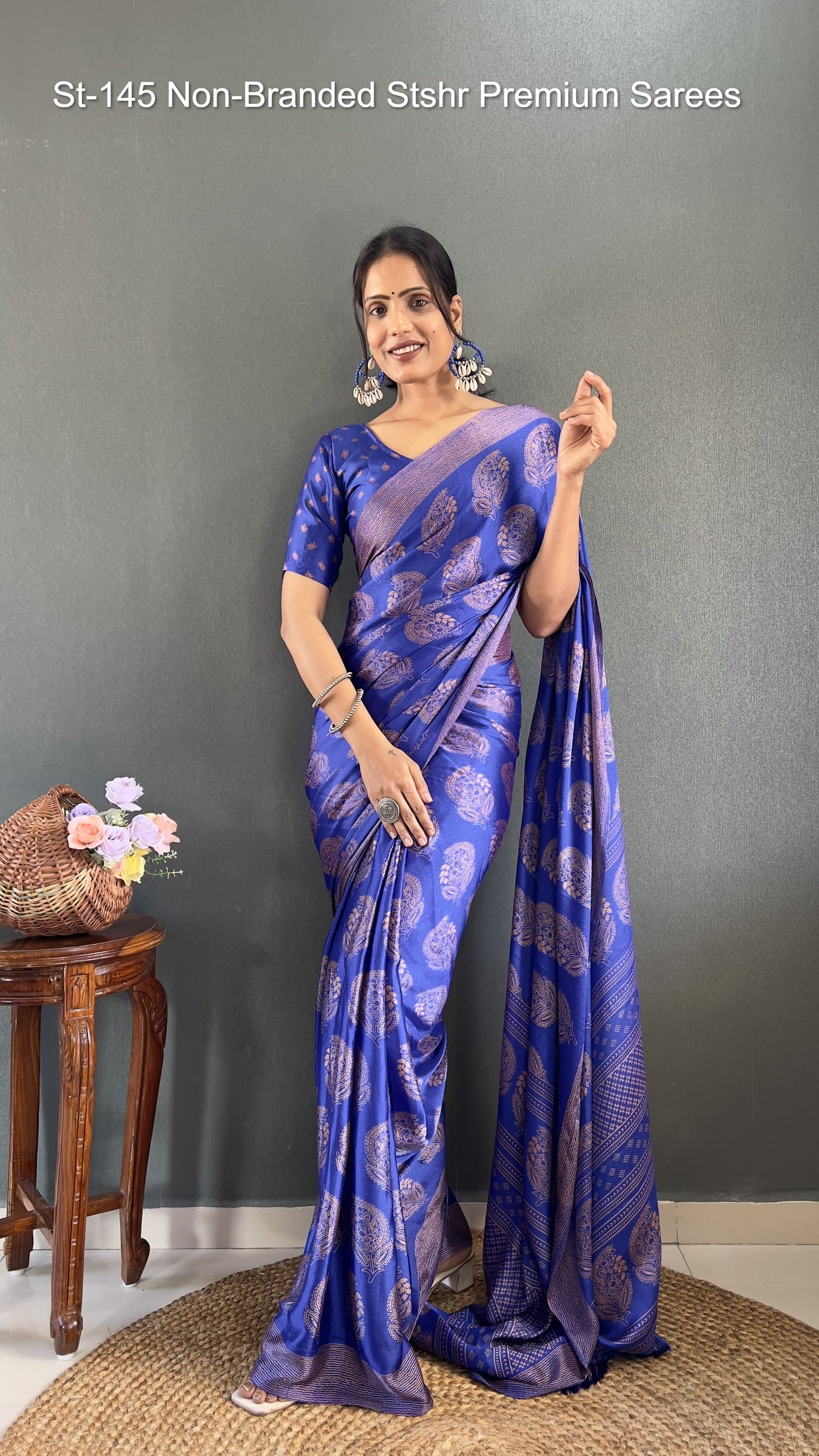 St-145 Non-Branded Stshr Premium Sarees