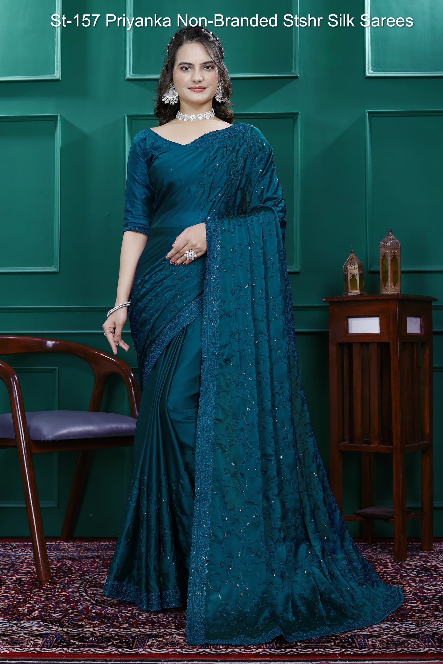 St-157 Priyanka Non-Branded Stshr Silk Sarees