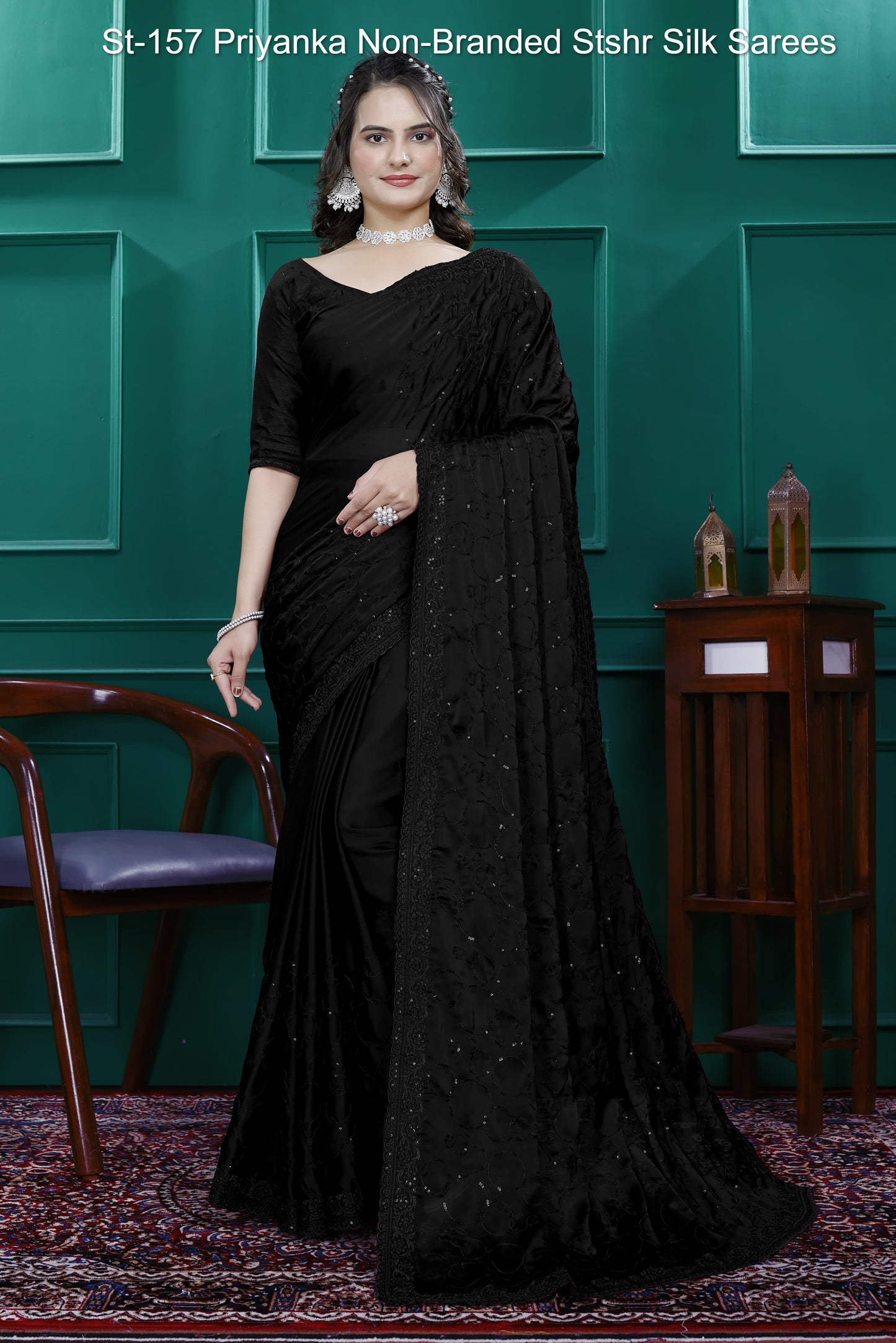 St-157 Priyanka Non-Branded Stshr Silk Sarees