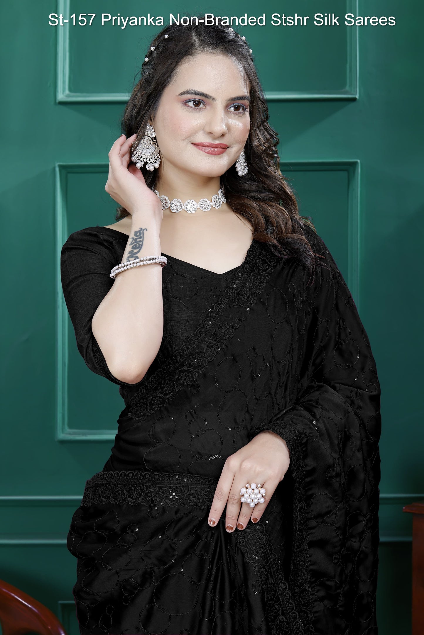 St-157 Priyanka Non-Branded Stshr Silk Sarees