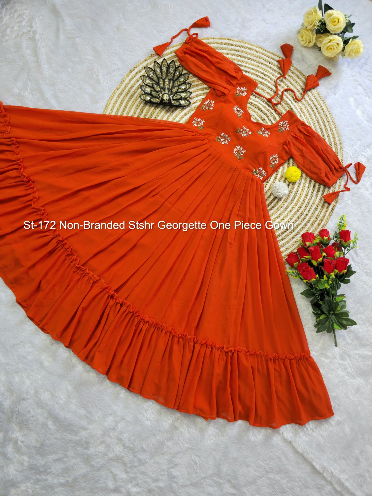 St-172 Non-Branded Stshr Georgette One Piece Gown