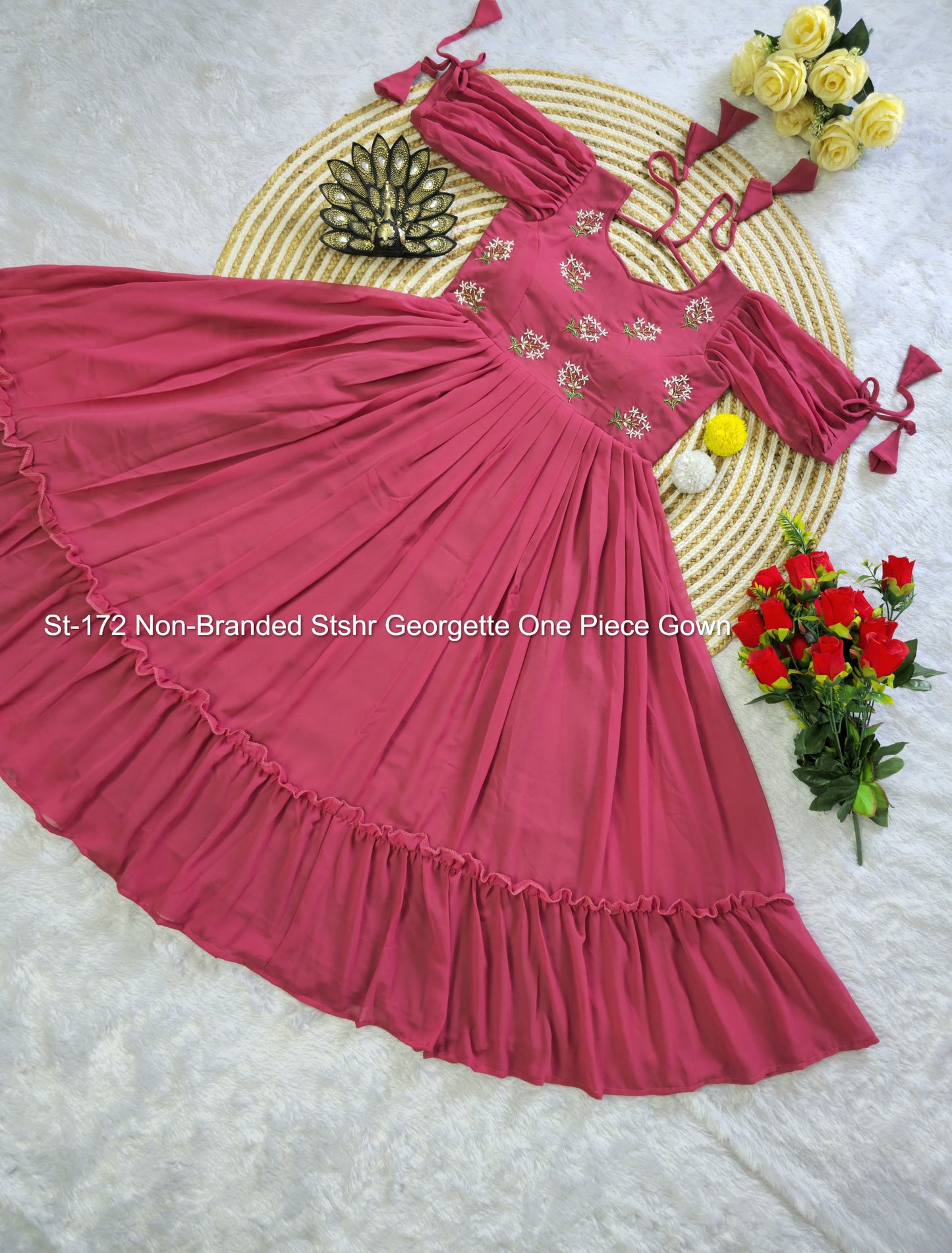 St-172 Non-Branded Stshr Georgette One Piece Gown