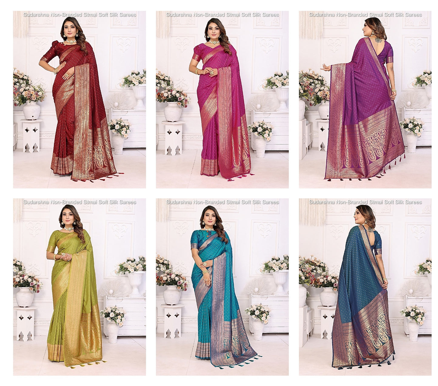Sudarshna Non-Branded Stmai Soft Silk Sarees