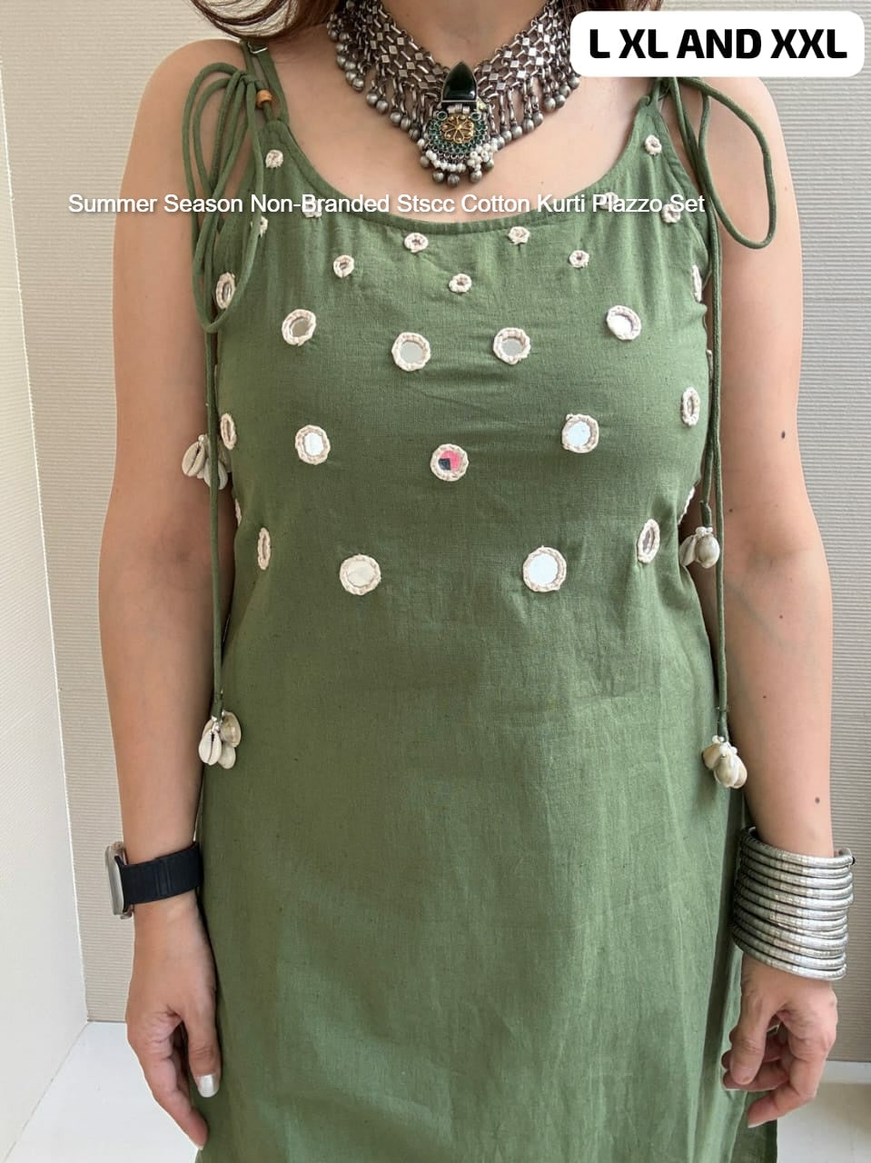 Summer Season Non-Branded Stscc Cotton Kurti Plazzo Set